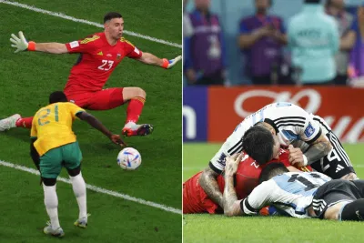 Pha cứu thua không khác gì bàn thắng cho Argentina của Emiliano Martinez (Ảnh: Internet) Pha cứu thua không khác gì bàn thắng cho Argentina của Emiliano Martinez (Ảnh: Internet)