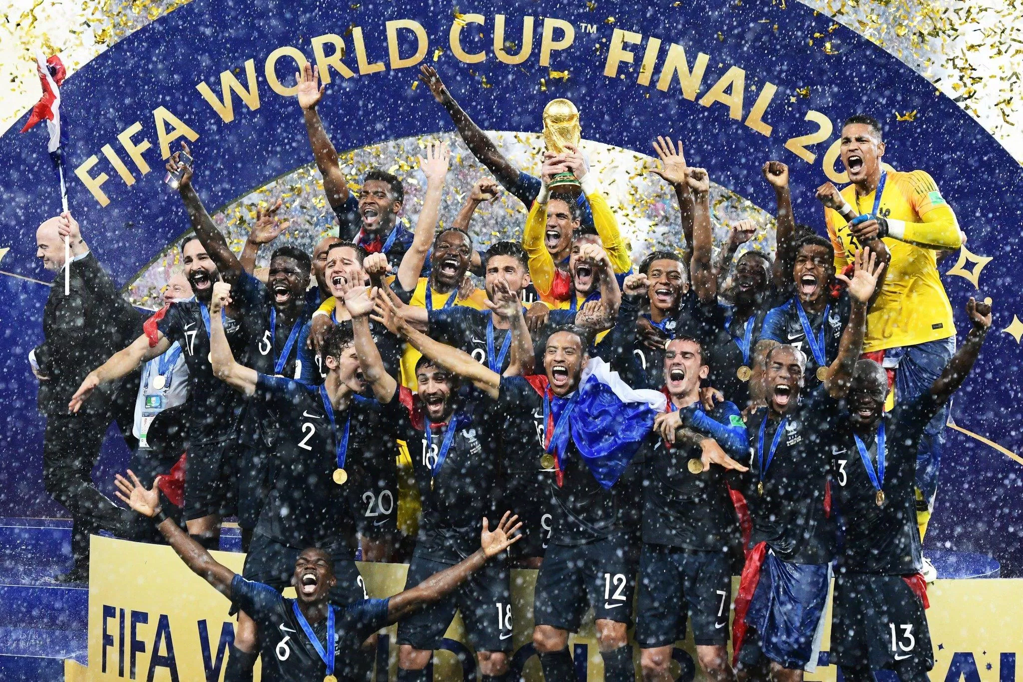 Tuyển Pháp có lần thứ 2 lên đỉnh thế giới tại World Cup 2018 tại Nga (Ảnh: Internet)