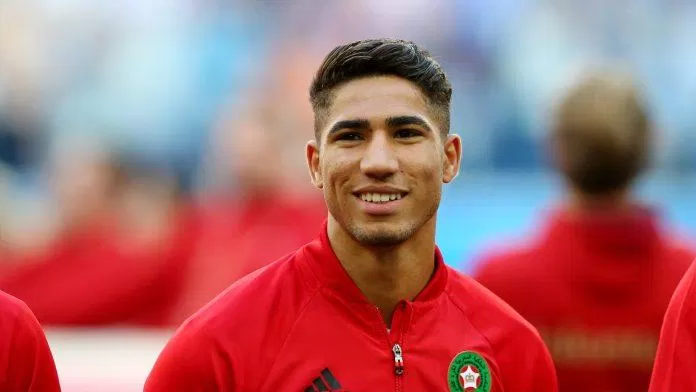 Hakimi đích thực là thủ lĩnh tinh thần của đội Maroc ở World Cup 2022 khi anh là ngôi sao sáng giá nhất trong đội hình của sư tử Atlas (Ảnh: Internet)