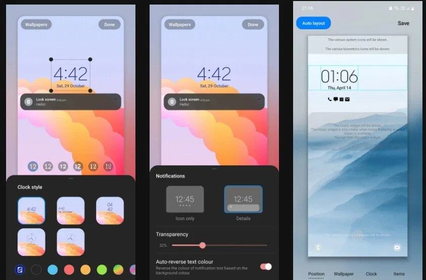 Tùy chỉnh màn hình khóa của điện thoại Samsung (Ảnh: Internet) Tùy chỉnh màn hình khóa của điện thoại Samsung (Ảnh: Internet)