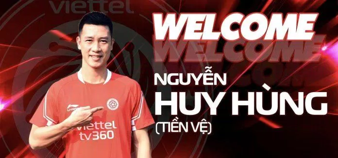 Tiền vệ Nguyễn Huy Hùng chính thức gia nhập CLB Viettel từ mùa giải 2023 (ảnh CLB Viettel)