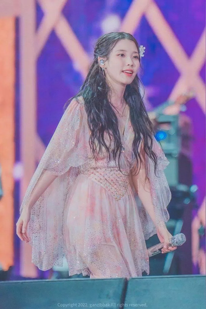 IU trong buổi concert của cô nàng tại Seoul mới nhất ( ảnh: internet).