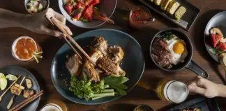 Concept ăn đồ Thái, uống rượu Nhật (Ảnh: Internet)
