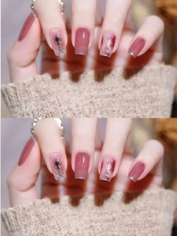 Mẫu nail Tết 2023 màu đỏ rực rỡ, nổi bật. (Ảnh: Internet)