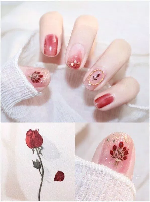 Mẫu nail Tết 2023 hot trend nhất. (Ảnh: Internet)