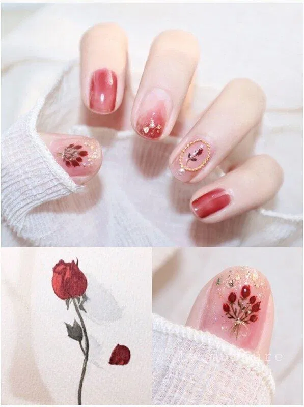 Mẫu nail Tết 2023 hot trend nhất. (Ảnh: Internet)