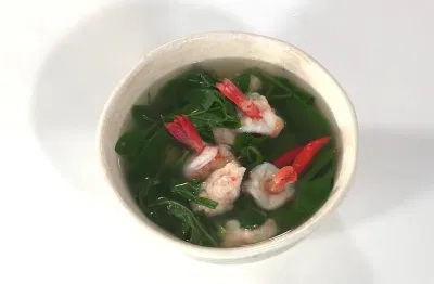 Món Canh tôm la sớt sau khi hoàn thành. Nguồn: YouTube Món Ngon Mỗi Ngày
