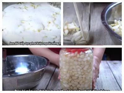Ngâm đường và muối kiệu trong vòng 2-3 tuần