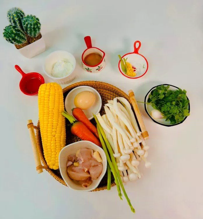 nguyên liệu món súp dinh dưỡng (Facebook: Cao Sang)