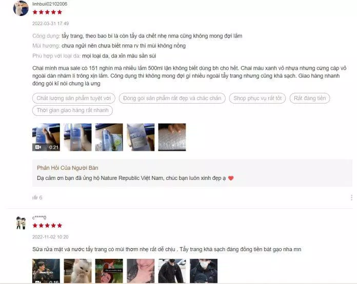 Đánh giá sản phẩm từ người dùng (Nguồn: BlogAnChoi) Đánh giá sản phẩm từ người dùng (Nguồn: BlogAnChoi)