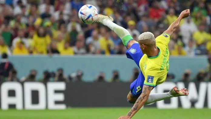 Richarlison và bàn thắng đẹp nhất tại World Cup 2022 của tuyển Brazil (Ảnh: Internet)