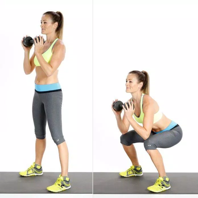 Squat với tạ (Nguồn: Internet)