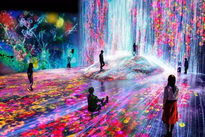 Malo opepuka zojambulajambula ku TeamLab Borderless museum (Chithunzi: Internet).