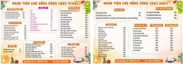 Tiệm chè Hồng Kông (Nguồn: Internet)