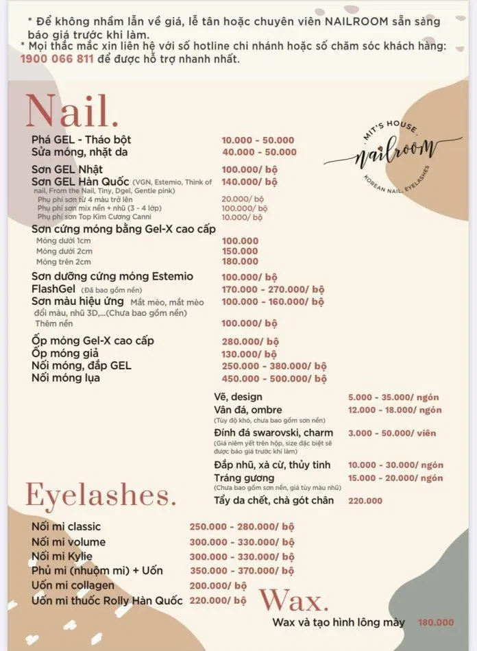 Bảng giá dịch vụ