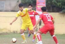 Nguyễn Văn Tùng ghi bàn ấn định chiến thắng với tỷ số 4-1 cho U21 Hà Nội