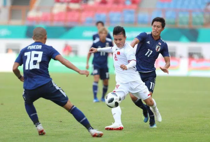 Quang Hải tiếp tục là cầu thủ ghi bàn giúp đội tuyển Việt Nam có chiến thắng chấn động trước Nhật Bản của HLV Moriyasu (Ảnh: Internet)