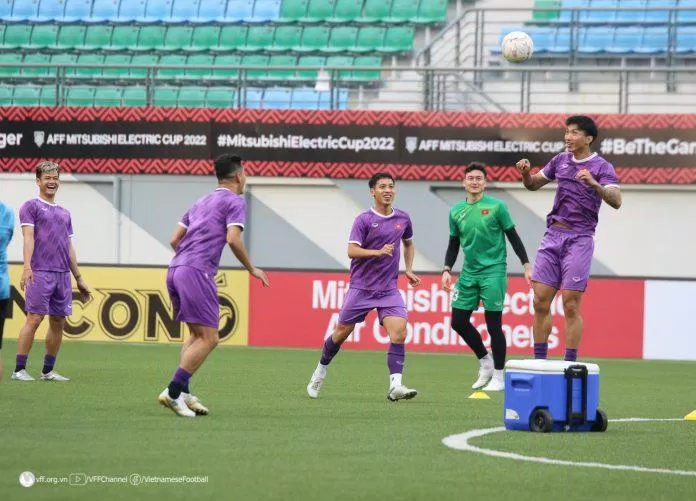 Các cầu thủ Việt Nam đang có tinh thần rất thoải mái trước trận đấu với Singapore vào ngày 30/12 tới (Ảnh: Internet)