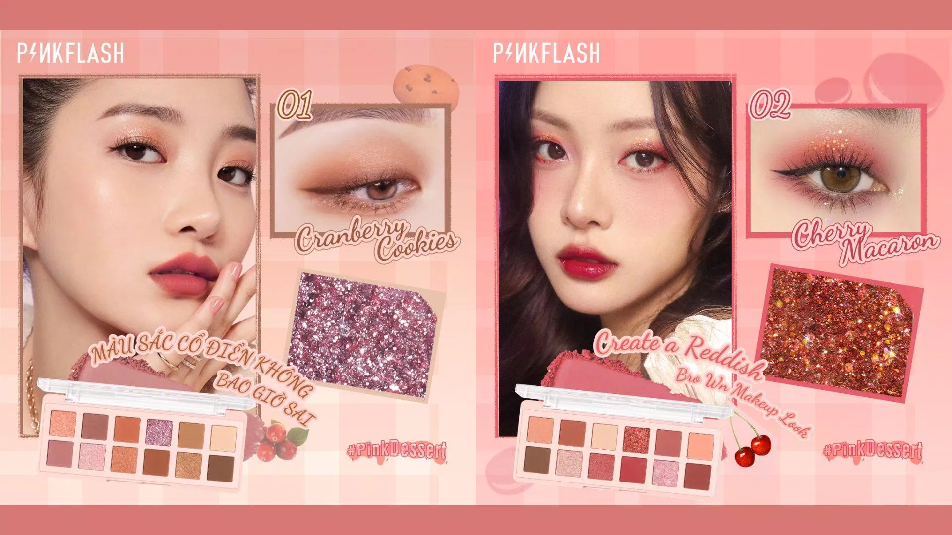 Bảng phấn mắt PINKFLASH Pink Dessert