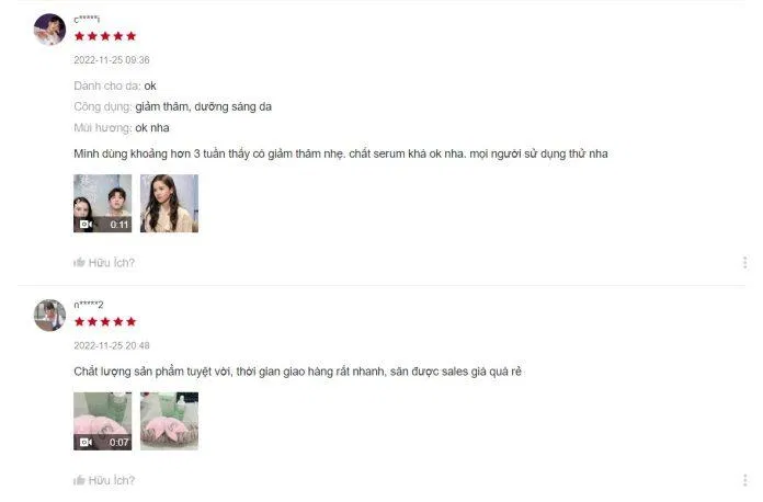 Đánh giá của khách hàng trên Shopee (Nguồn: BlogAnChoi) Đánh giá của khách hàng trên Shopee (Nguồn: BlogAnChoi)