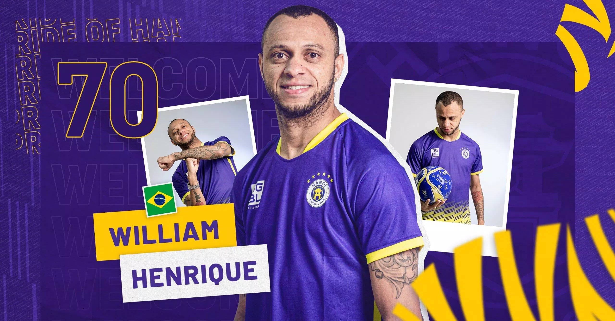 CLB Hà Nội công bố ngoại binh đầu tiên ở mùa giải 2023 - William Henrique (Ảnh: Internet) CLB Hà Nội công bố ngoại binh đầu tiên ở mùa giải 2023 - William Henrique (Ảnh: Internet)
