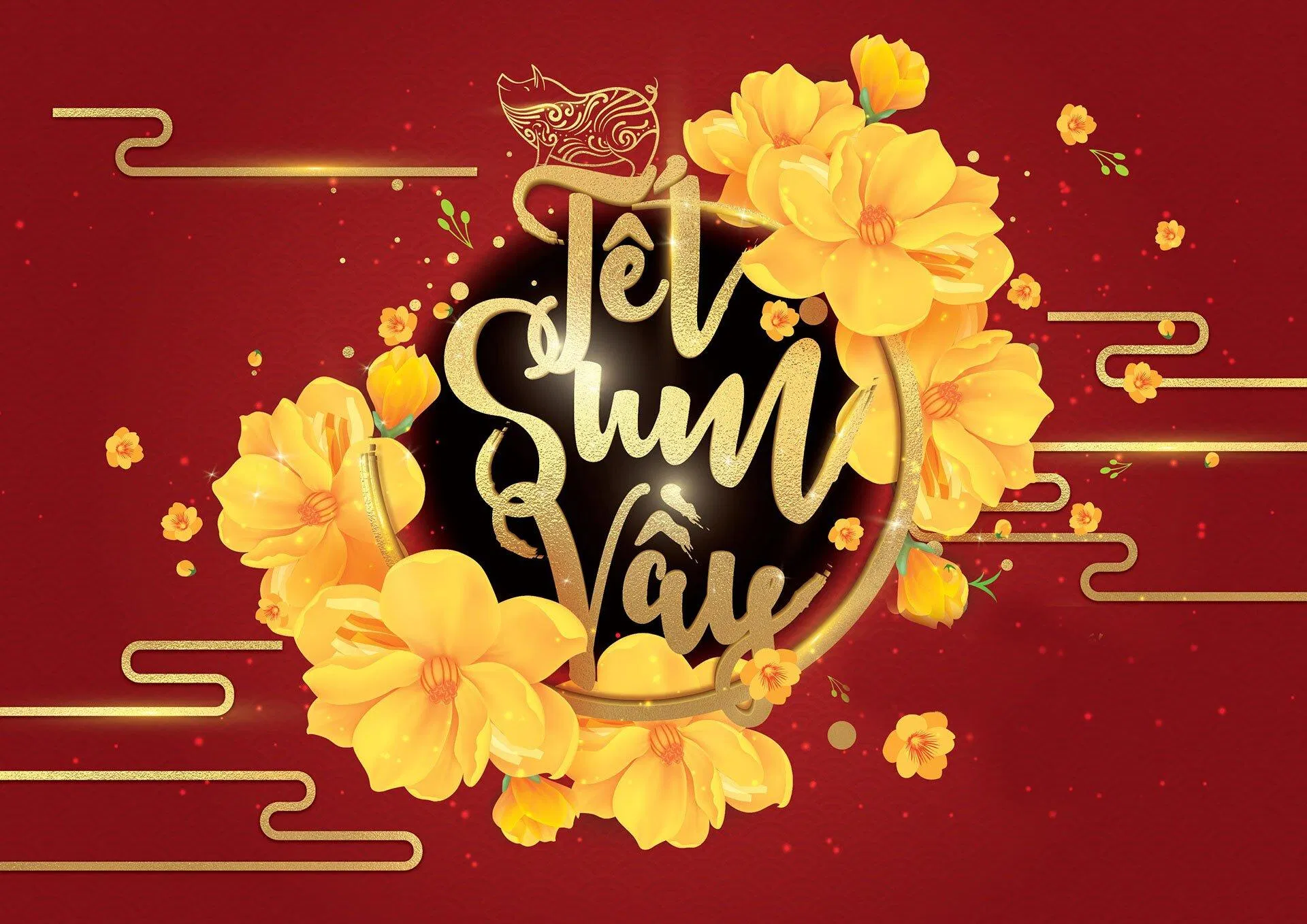 Hình nền Tết 2023 đẹp cho máy tính (Ảnh: Internet)