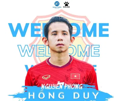 Hậu vệ Nguyễn Phong Hồng Duy chính thức cập bến CLB Nam Định (Ảnh: Internet) Hậu vệ Nguyễn Phong Hồng Duy chính thức cập bến CLB Nam Định (Ảnh: Internet)