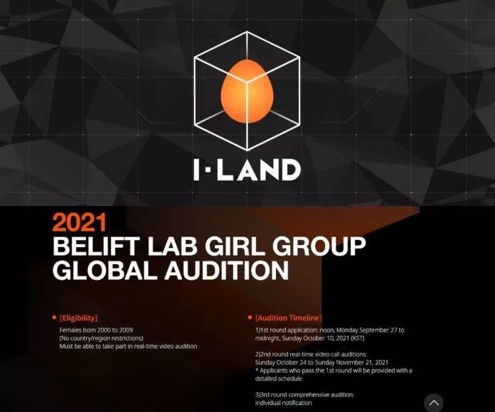 HYBE mở audition toàn cầu vào năm 2021 để tìm kiếm những gương mặt cho chương trình sống còn I-LAND 2 (Ảnh: HYBE)