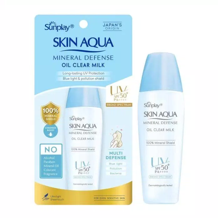 Sữa chống nắng Sunplay Skin Aqua Mineral Defense Oil Clear Milk
