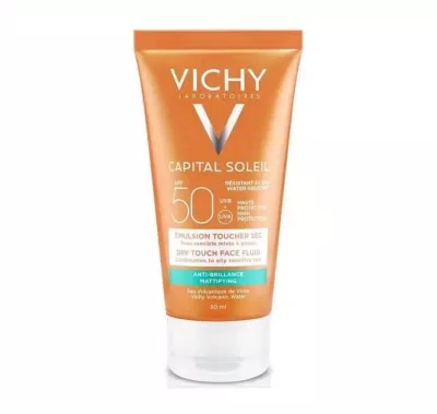 Kem chống nắng Vichy cho da dầu Capital Soleil Mattifying Dry Touch Face Fluid (Ảnh: Internet).