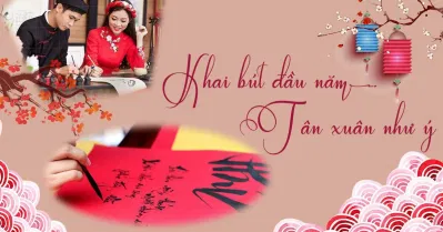 Khai bút bằng những lời chúc (Nguồn: Internet) Khai bút bằng những lời chúc (Nguồn: Internet)
