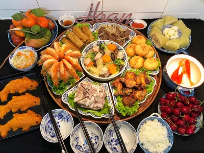 mâm cỗ cúng Ông Công Ông Táo