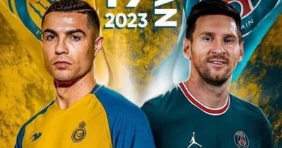 Ronaldo và Messi gặp nhau tại Ả Rập Saudi (Ảnh: Internet) Ronaldo và Messi gặp nhau tại Ả Rập Saudi (Ảnh: Internet)