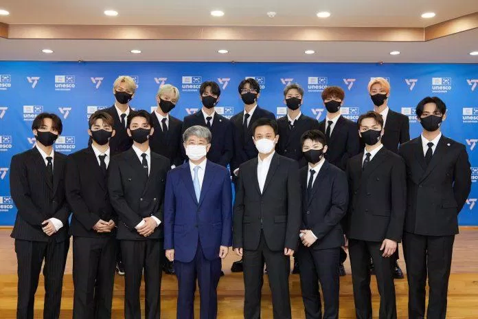SEVENTEEN phối hợp cùng UNESCO phát động chiến dịch ý nghĩa (Ảnh: Twitter/@unescokr_eng)