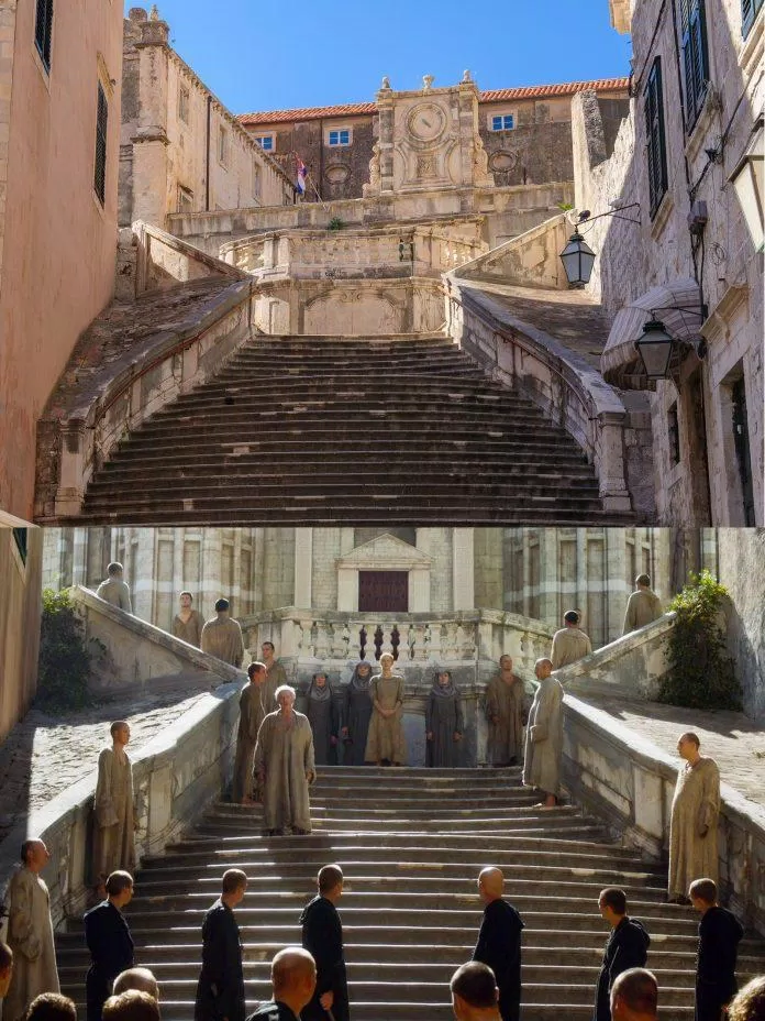 Hình ảnh cầu thang Jesuit xuất hiện trong Trò chơi vương quyền (Nguồn: Internet)