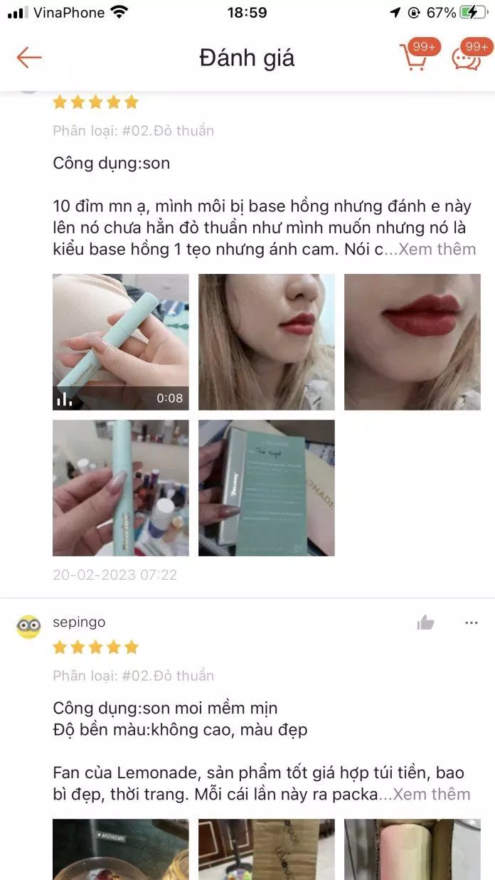 Đanh giá của người dùng Đanh giá của người dùng