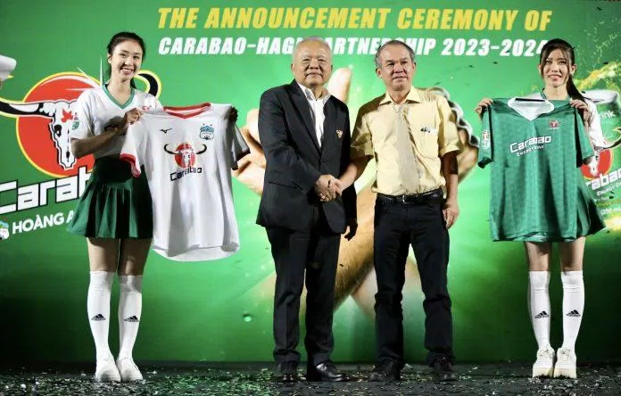 CLB HAGL tổ chức buổi họp báo ra mắt nhà tài trợ ở V.League (Ảnh: Internet) CLB HAGL tổ chức buổi họp báo ra mắt nhà tài trợ ở V.League (Ảnh: Internet)