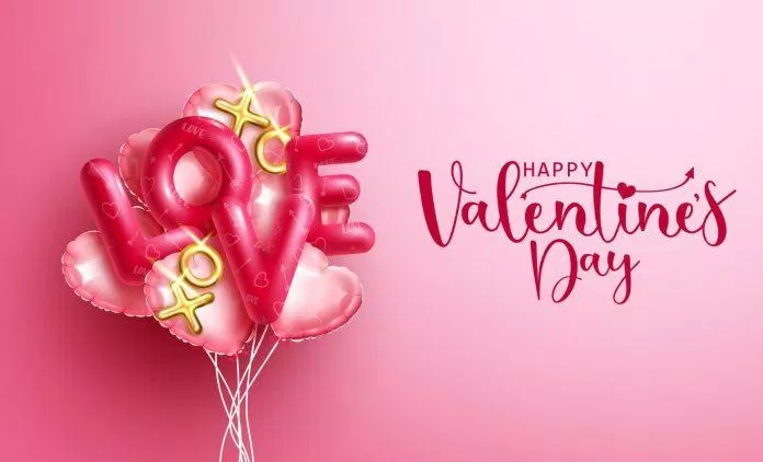 Thiệp 14/2 Valentine trái tim lãng mạn (Ảnh: Internet)