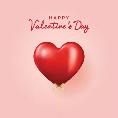 Thiệp 14/2 Valentine trái tim lãng mạn (Ảnh: Internet)