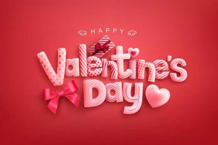 Thiệp 14/2 Valentine trái tim lãng mạn (Ảnh: Internet)