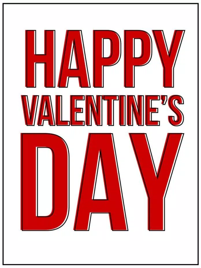 Thiệp 14/2 Valentine đẹp thanh lịch (Ảnh: Internet)