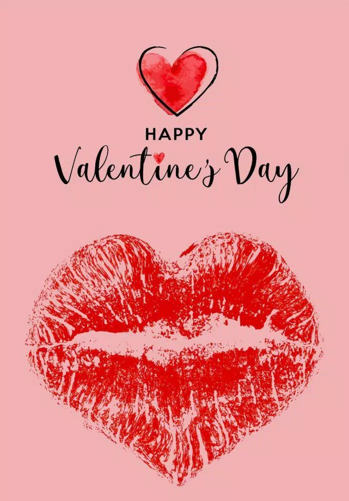 Thiệp 14/2 Valentine đẹp thanh lịch (Ảnh: Internet)