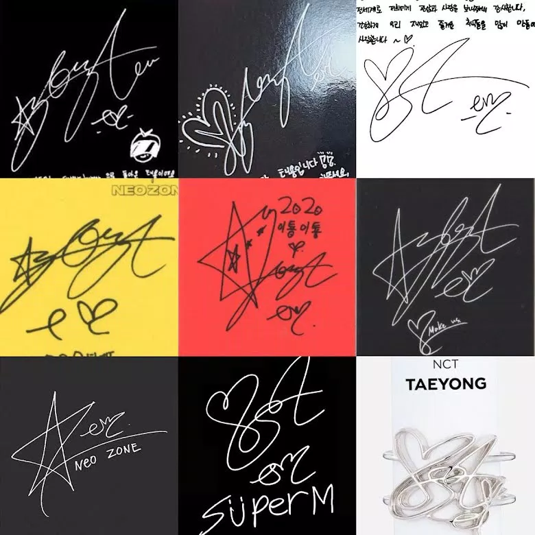 Chữ ký của Taeyong (NCT) (Ảnh: Internet) Chữ ký của Taeyong (NCT) (Ảnh: Internet)