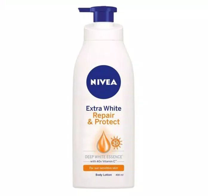 Kem chống nắng body cho da nhạy cảm Nivea Extra White Repair & Protect Body Lotion (Ảnh: Internet).