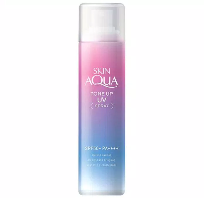 Xịt chống nắng body cho da nhạy cảm Skin Aqua Tone Up UV Spray (Ảnh: Internet).