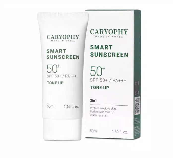 Kem chống nắng vật lý cho da khô Caryophy Smart Sunscreen Tone Up (Ảnh: Internet).
