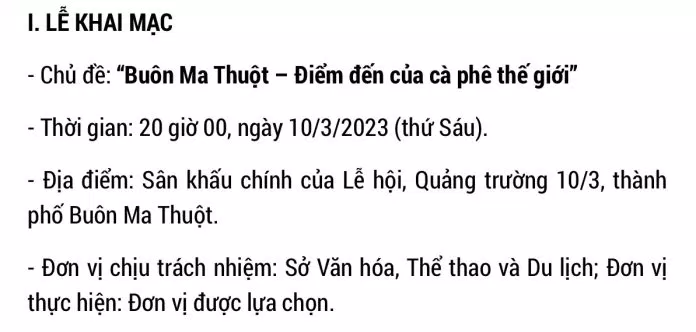 Chương trình Lễ Khai mạc. (Ảnh: Internet)