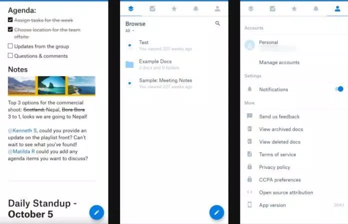Ứng dụng ghi chú Dropbox Paper (Ảnh: Internet) Ứng dụng ghi chú Dropbox Paper (Ảnh: Internet)