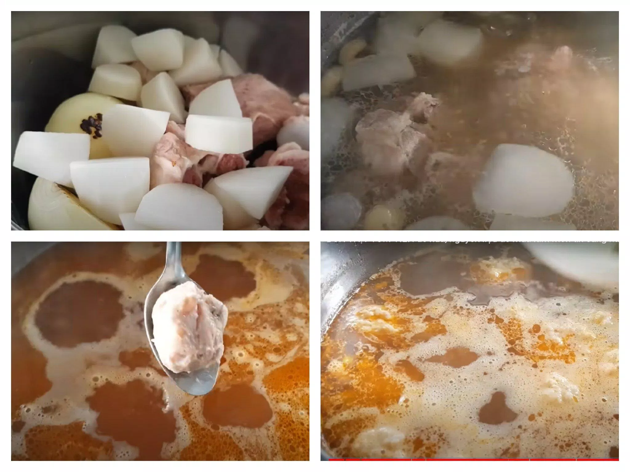 hầm xương nấu nước lèo