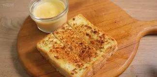 sandwich tỏi phô mai (nguồn: Haeum Cooking)
